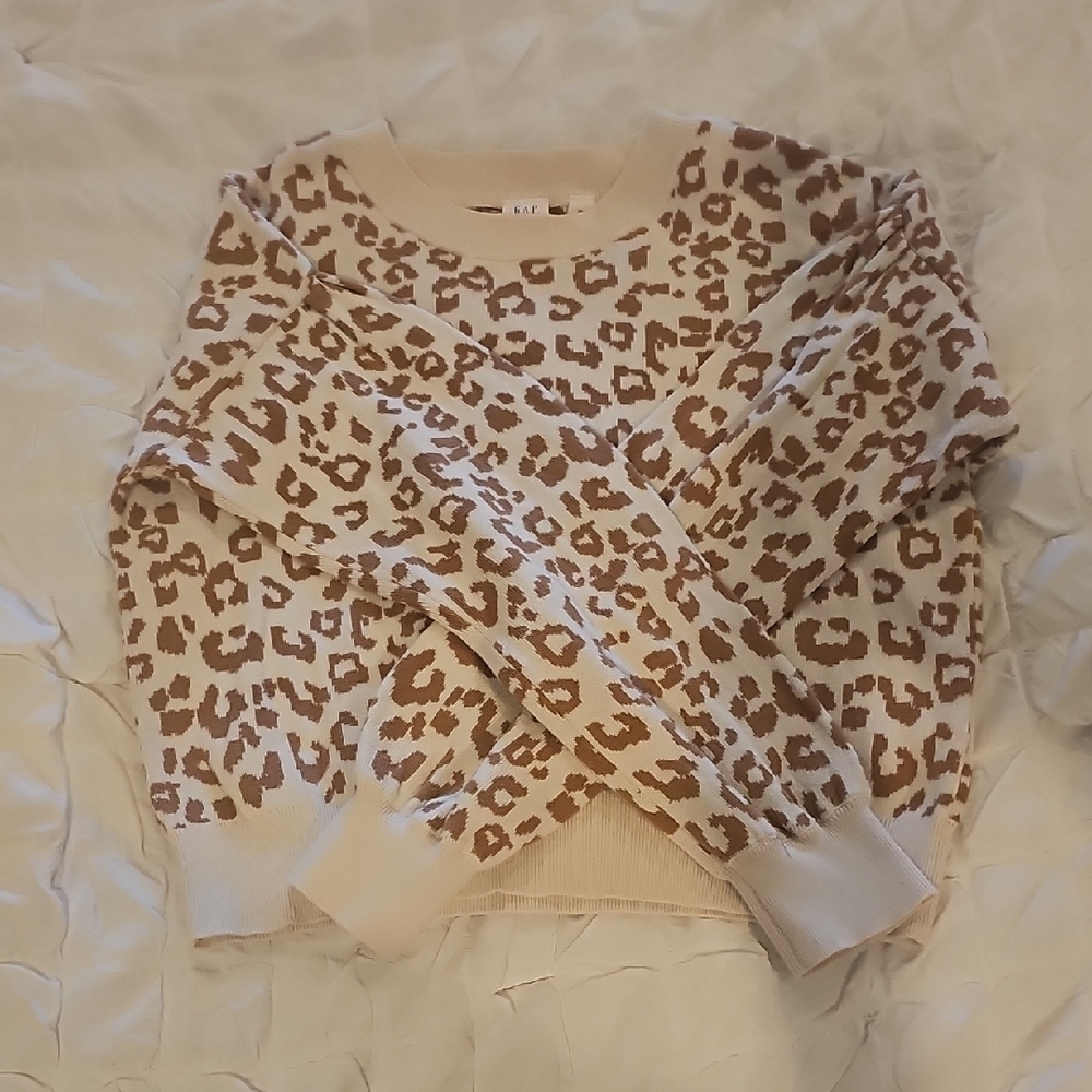 H&M Animal Print Sweater - Cream and Brown